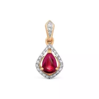 Подвеска с рубином и бриллиантами Линии Любви