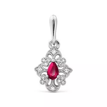 Подвеска с рубином и бриллиантами Линии Любви
