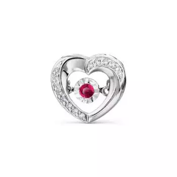Подвеска с рубином и бриллиантами Линии Любви