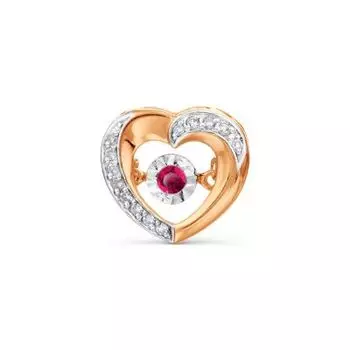 Подвеска с рубином и бриллиантами Линии Любви