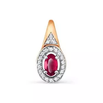 Подвеска с рубином и бриллиантами Линии Любви