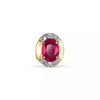 Подвеска с рубином и бриллиантами Линии Любви