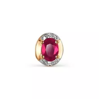 Подвеска с рубином и бриллиантами Линии Любви