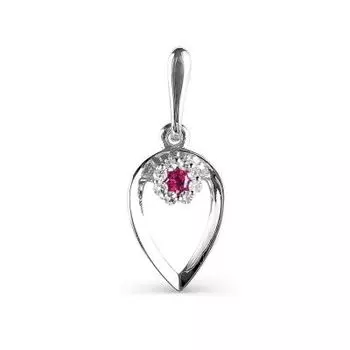 Подвеска с рубином и бриллиантами Линии Любви