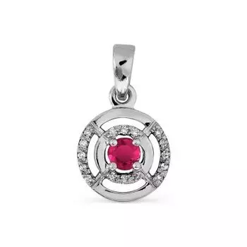 Подвеска с рубином и бриллиантами Линии Любви