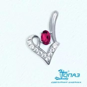 Подвеска с рубином и бриллиантами Линии Любви