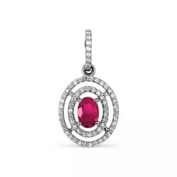 Подвеска с рубином и бриллиантами Линии Любви