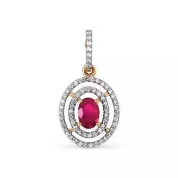 Подвеска с рубином и бриллиантами Линии Любви