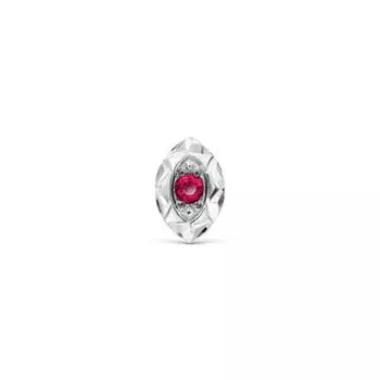 Подвеска с рубином и бриллиантом Линии Любви