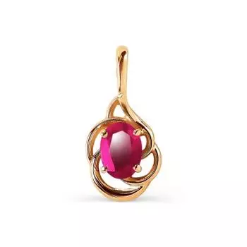 Подвеска с рубином Линии Любви