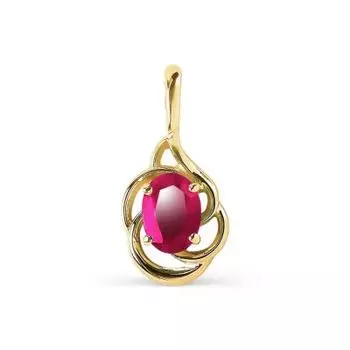 Подвеска с рубином Линии Любви