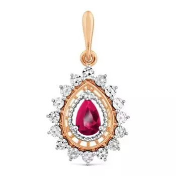 Подвеска с рубином Линии Любви