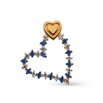 Подвеска с сапфирами и бриллиантами Линии Любви