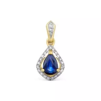 Подвеска с сапфиром и бриллиантами Линии Любви