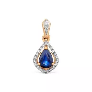 Подвеска с сапфиром и бриллиантами Линии Любви