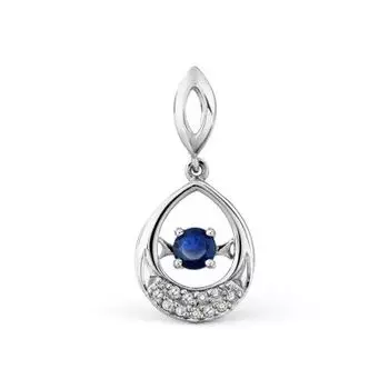 Подвеска с сапфиром и бриллиантами Линии Любви