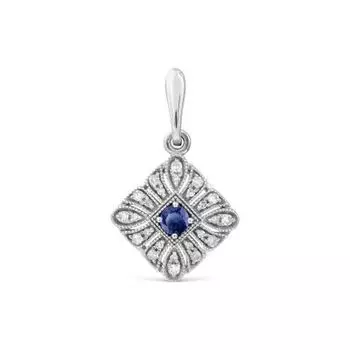 Подвеска с сапфиром и бриллиантами Линии Любви