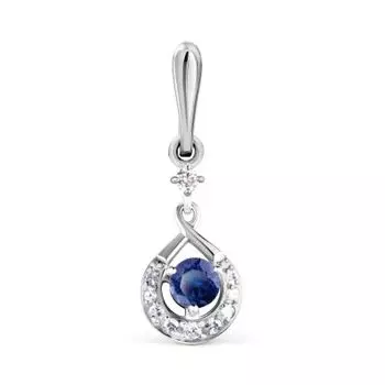 Подвеска с сапфиром и бриллиантами Линии Любви