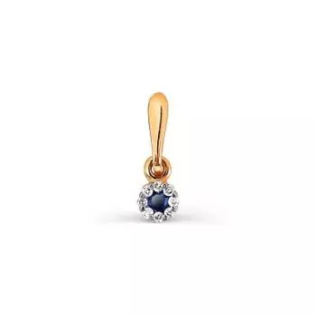 Подвеска с сапфиром и бриллиантами Линии Любви