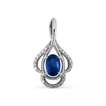 Подвеска с сапфиром и бриллиантами Линии Любви