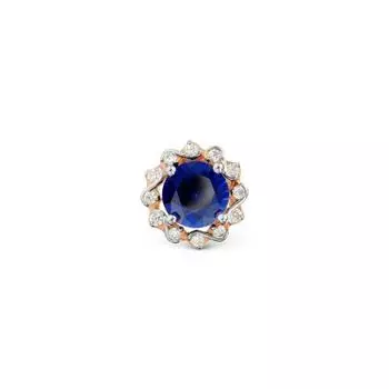 Подвеска с сапфиром и фианитами Линии Любви