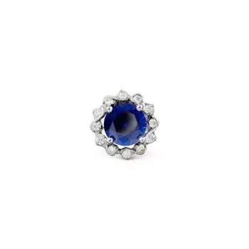 Подвеска с сапфиром и фианитами Линии Любви