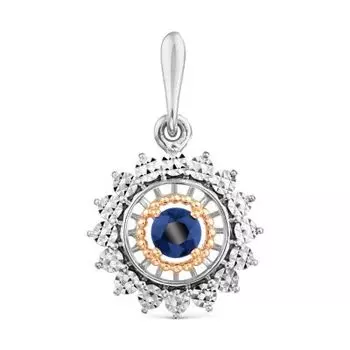 Подвеска с сапфиром Линии Любви