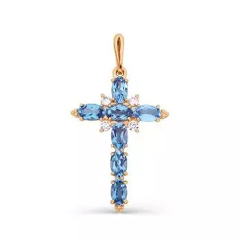 Подвеска с топазами и фианитами Линии Любви