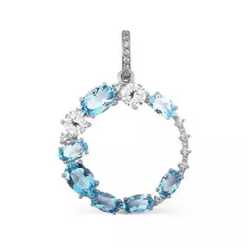 Подвеска с топазами и фианитами Линии Любви