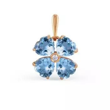 Подвеска с топазами и фианитом Линии Любви