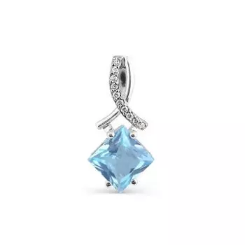 Подвеска с топазом и бриллиантами Линии Любви