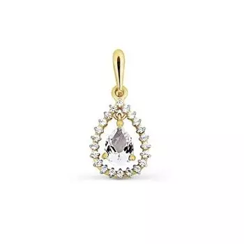 Подвеска с топазом и фианитами Линии Любви
