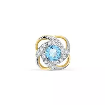 Подвеска с топазом и фианитами Линии Любви