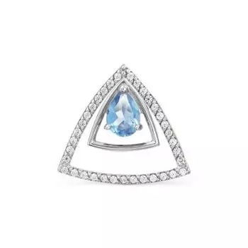 Подвеска с топазом и фианитами Линии Любви