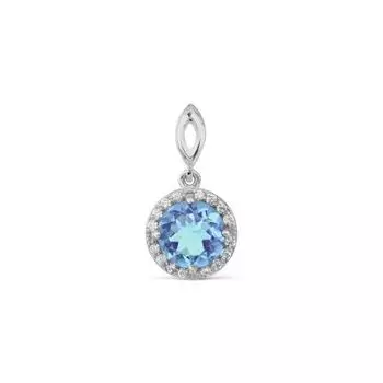 Подвеска с топазом и фианитами Линии Любви