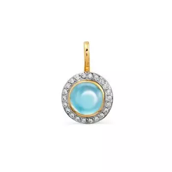 Подвеска с топазом и фианитами Линии Любви