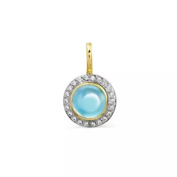 Подвеска с топазом и фианитами Линии Любви