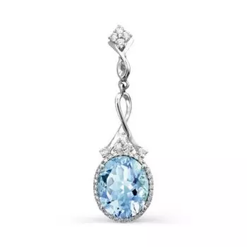 Подвеска с топазом и фианитами Линии Любви