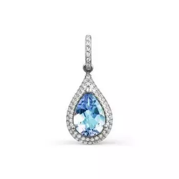 Подвеска с топазом и фианитами Линии Любви