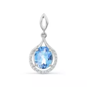Подвеска с топазом и фианитами Линии Любви