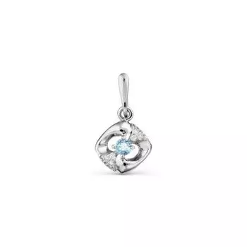 Подвеска с топазом и фианитами Линии Любви