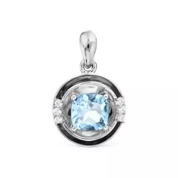 Подвеска с топазом и фианитами Линии Любви