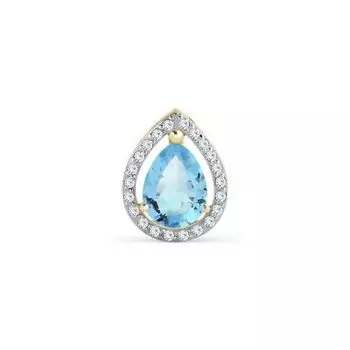 Подвеска с топазом и фианитами Линии Любви