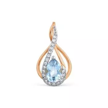 Подвеска с топазом и фианитами Линии Любви