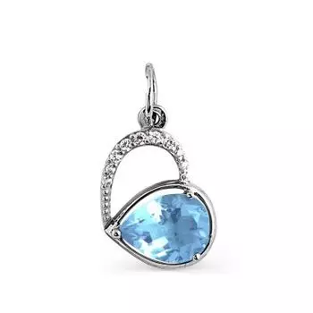 Подвеска с топазом и фианитами Линии Любви