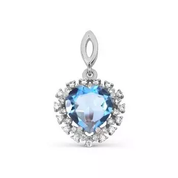 Подвеска с топазом и фианитами Линии Любви