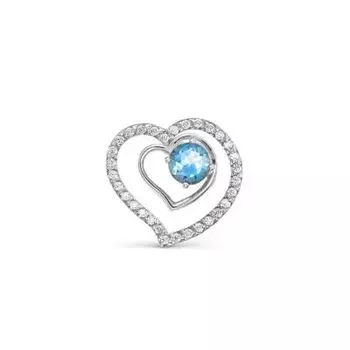 Подвеска с топазом и фианитами Линии Любви