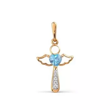 Подвеска с топазом и фианитами Линии Любви