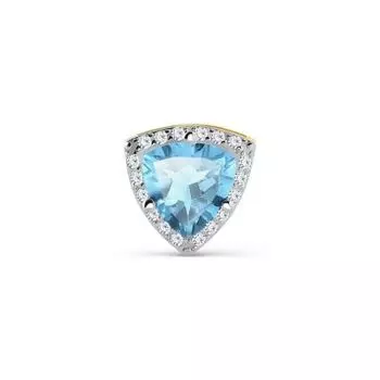 Подвеска с топазом и фианитами Линии Любви