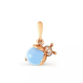 Подвеска с топазом и фианитами Линии Любви